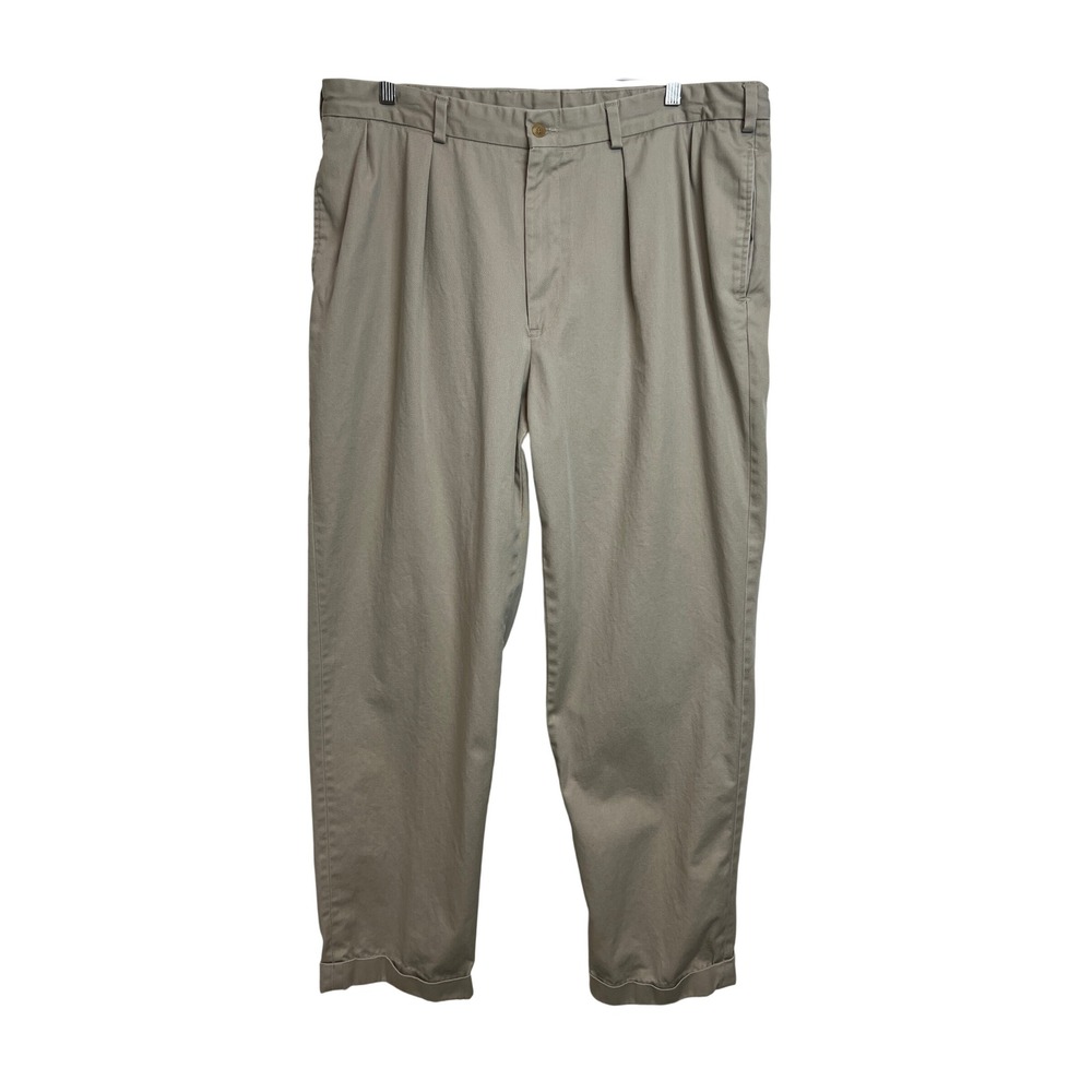 Vintage Bills Khakis M1P Pants Mens 40x32 Khaki Pleated Made USA 12 Cuffed G34